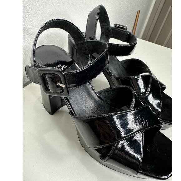 Jeffrey Campbell Amma Platform Slingback Black Sandal Chunky Heels 7.5 - Picture 6 of 16